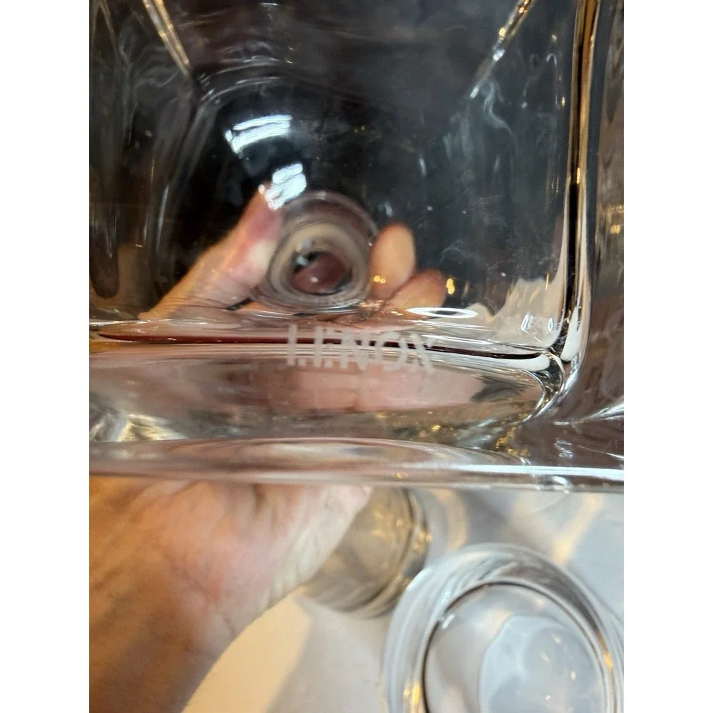 Lenox Crystal Whiskey Decanter & 2 Double Old Fashioned Glasses Bar Set
